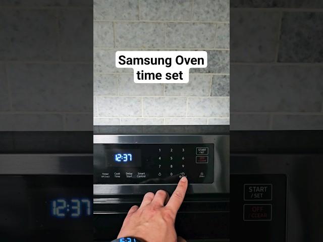 How to set the clock on a Samsung stove  #samsungoven #oventimesetting #samsung #oventips #clock