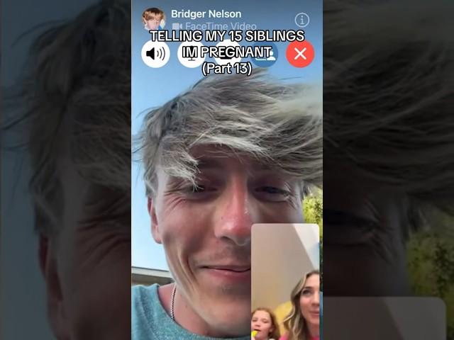 TELLING BRIDG IM PREGNANT   #reaction #pregnancyannouncement #15siblings #pregnacyreaction