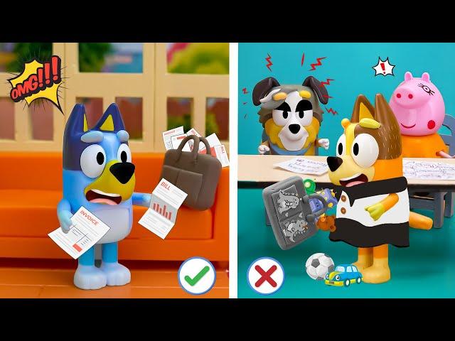 Bluey and Mom’s Dinosaur Plan Mix Up!  Funny Morning Chaos and Office Surprise | Bluey Pretend Play