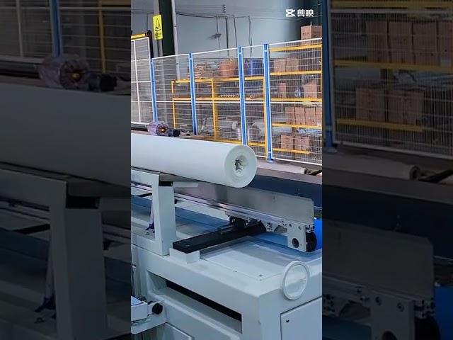Automatic small toilet tissue paper kitchen towel rewinding making cutting machine