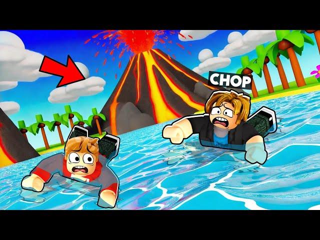 Chop and Frosty's ROBLOX VOLCANO DISASTER Survival Secrets Revealed!