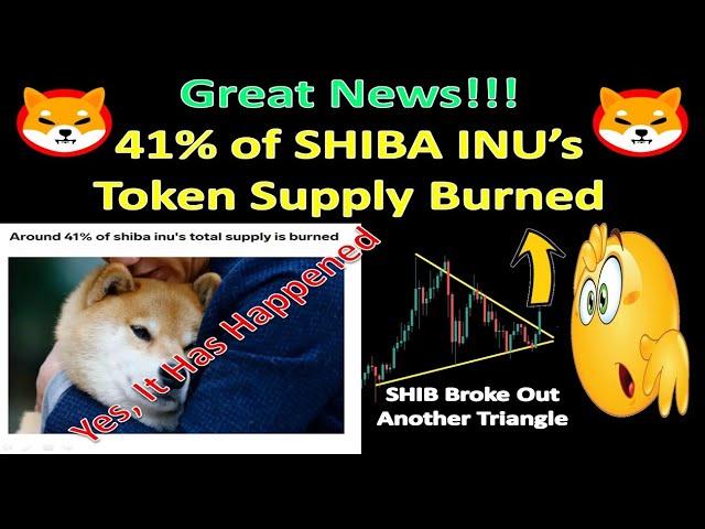 Great News!!! 41% of SHIBA INU’s Token Supply Burned | SHIB Broke Out Another Triangle