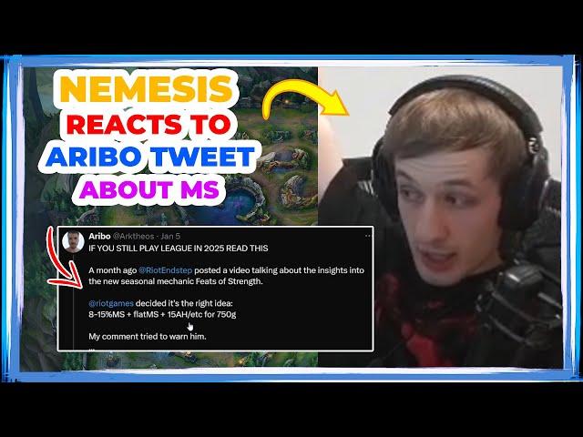 Nemesis Reacts to ARIBO Tweet About MOVEMENT SPEED Situation 