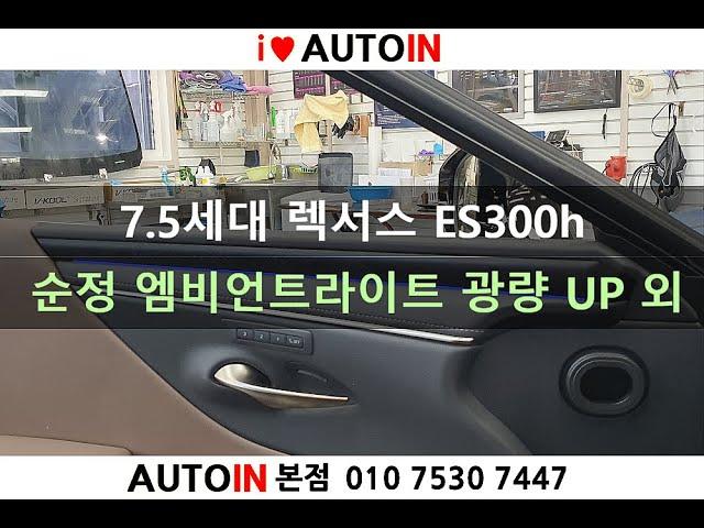 7.5세대 렉서스 ES300h 순정 엠비언트라이트 광량 UP + 조수석 워크인 스위치 시공 외