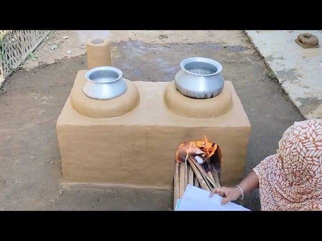 How to make Multiple Smokeless Clay Stove। Village Chulha Design।Primitive Technology  Chulha#viral