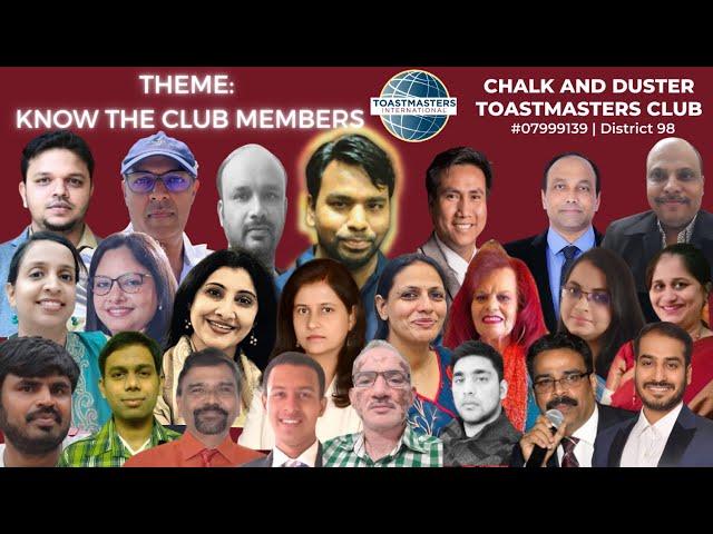 Know the Club Members || Chalk and Duster Toastmasters Club ||14 Jan 2023 || Meeting #73