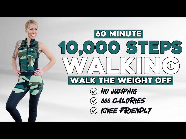 10000 STEPS WALKING WORKOUT | 10K Steps Challenge! 1 Hour Fat Burning Endurance Knee Friendly