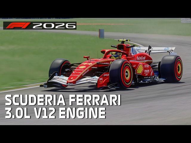 F1 2026 Scuderia Ferrari 3.0L V12 Engine Lewis Hamilton Assetto Corsa