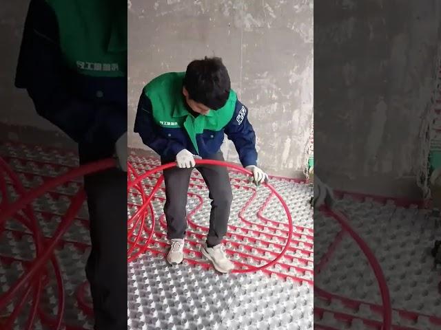Indoor floor heating water pipe installation