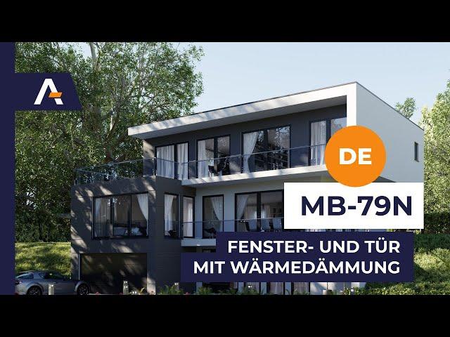 Alu Fenster und Alu Türen mit verdeckten Scharnieren System MB-79N