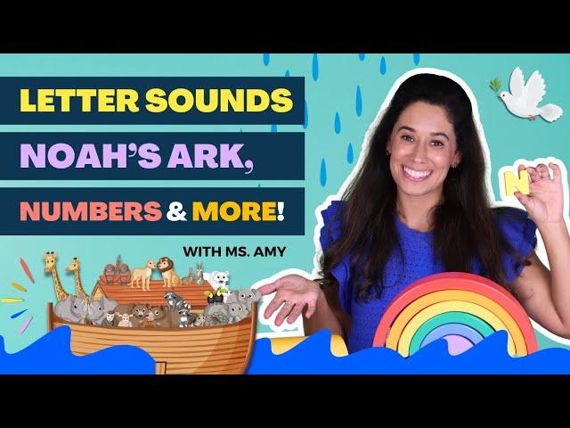 Noah's Ark, Letter sounds, Numbers, Toddler Learning, Toddler Education, ASL Alphabet, baby learning