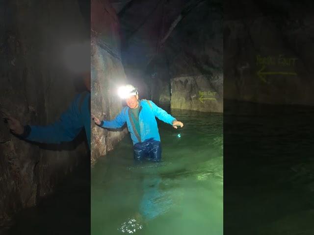descent into the dark flooded tunnels of this abandoned mine