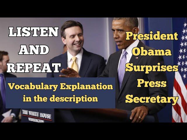 LISTEN AND REPEAT | Learn English through speeches | Boost Your Vocabulary | President Obama