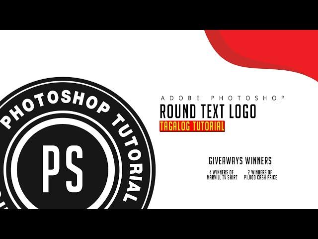 Round Text Logo in Adobe Photoshop Basic Editing Tutorial