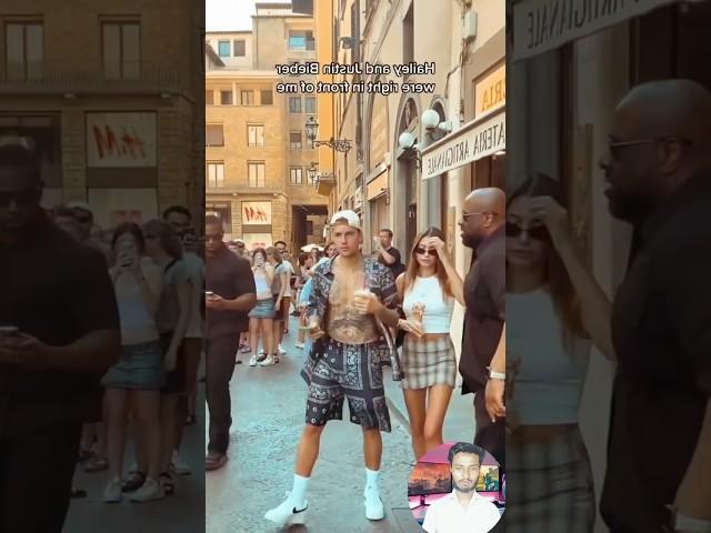 Justin Bieber and Hailey Bieber at an ice cream shop in Italy #justinbieber #haileybeiber