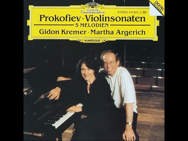 Prokofiev: Sonata for Violin and Piano No. 1 in f minor, Op. 80 - Gidon Kremer / Martha Argerich