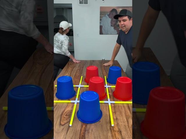 Speed Bucket Tic Tac Toe! 🪣🪣🪣 #shorts #games