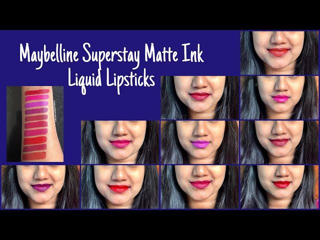 Maybelline Superstay Matte Ink Liquid Lipsticks Swatches & Review for dusky/indian skin - NC 45