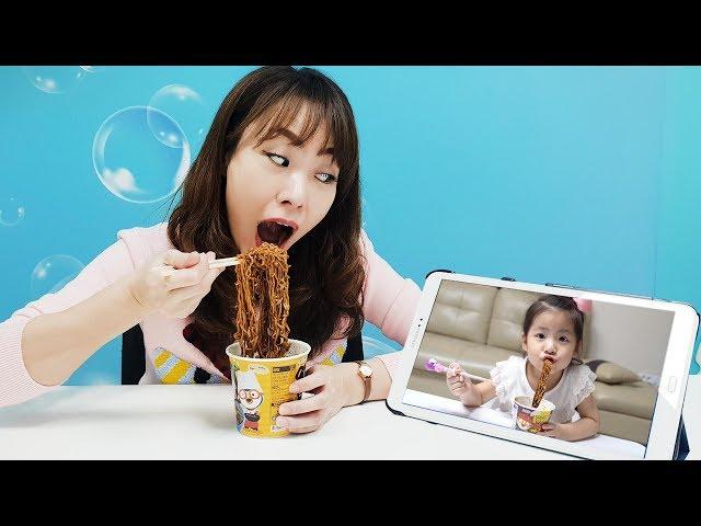 Pororo Black Noodle MUKBANG