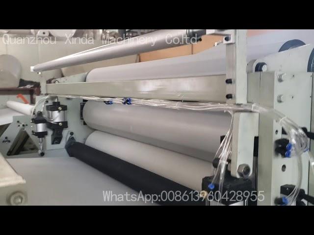 1575C Full automatic color -glue lamination and toilet paper rewinding machine