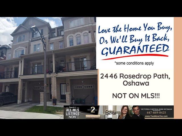 2446 Rosedrop Path, Oshawa, ON, Townhouse For Sale. TwoMoveYou Guaranteed Real Estate. (905)626-3294