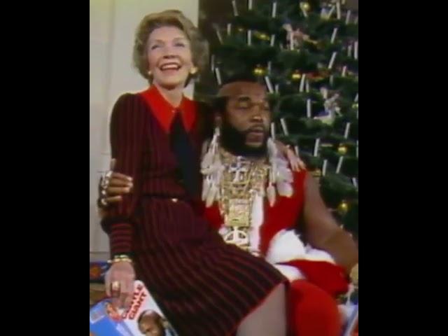 That time Nancy Reagan sat on Mr. T's lap in 1983