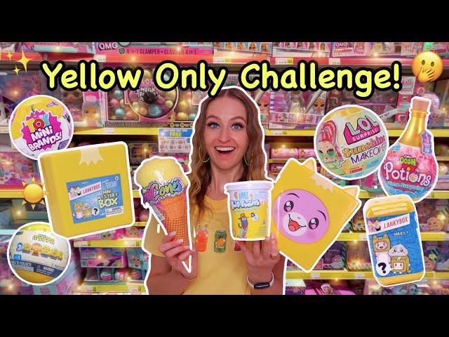 Shop with me for *YELLOW ONLY* Mystery Toys Challenge!!🫢 (SO TOUGH!!) | Rhia Official