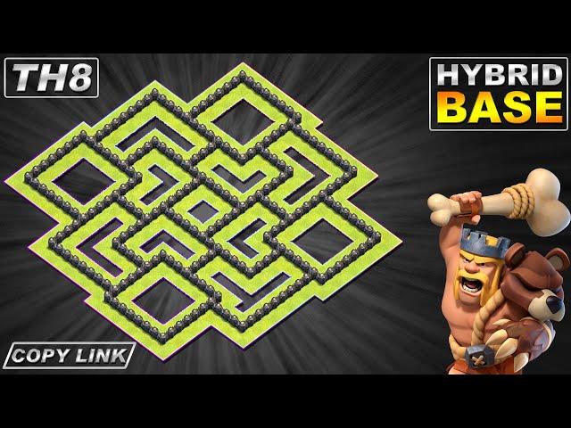 NEW BEST TH8 HYBRID Base 2020!! COC TH8 Base with Copy link - Clash of Clans