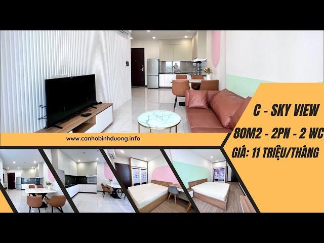 Cho thuê căn hộ C-Sky View 80m2 2PN Full nội thất | Chung cư Thủ Dầu Một