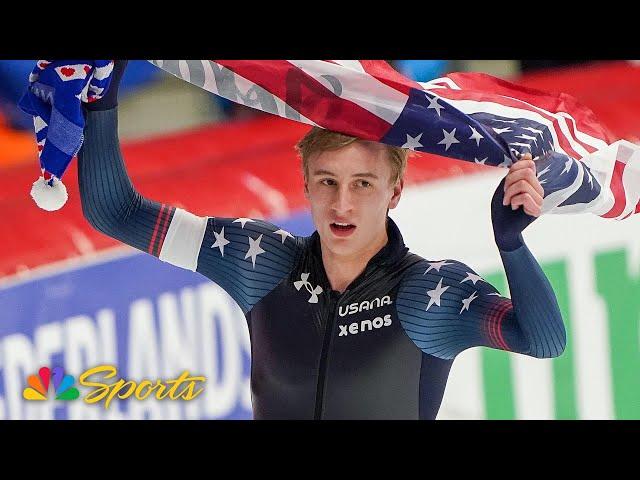 Jordan Stolz cruises to men's 500m victory at Four Continents Championship in Japan | NBC Sports