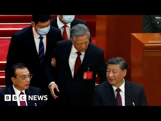 Why China’s ex-leader was escorted out of Communist Party congress - BBC News