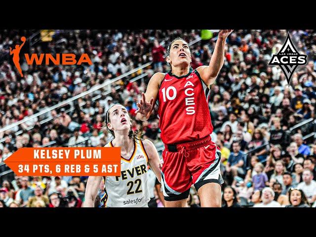 HIGHLIGHTS from Kelsey Plum's HUGE 34-point game vs. Caitlin Clark & Fever | WNBA on ESPN