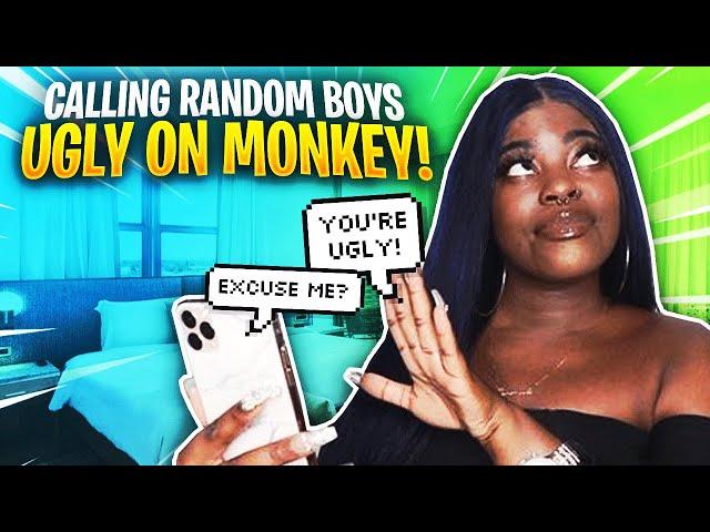TELLING RANDOM BOYS THEY UGLY PRANK  PART 2 (MUST WATCH) | MONKEY APP PRANK | *GOT ROASTED*