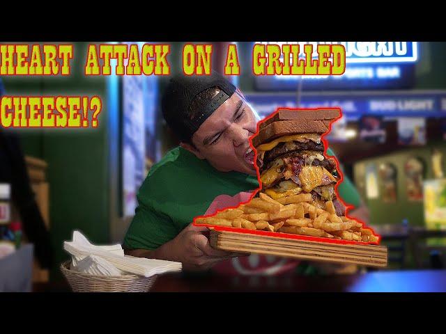 6 LB TRIPLE BYPASS BURGER CHALLENGE AT SIDELINES!!! |Bend, OR|