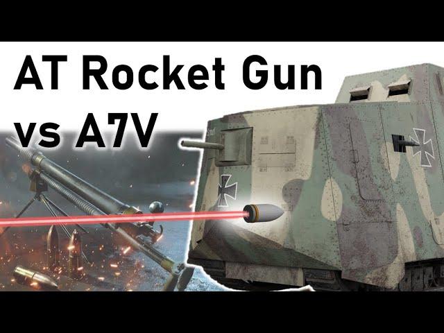 AT ROCKET GUN vs A7V | WW1 Armour Penetration Simulation