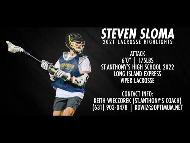 Steven Sloma 2021 Lacrosse Highlights (Class of 2022)