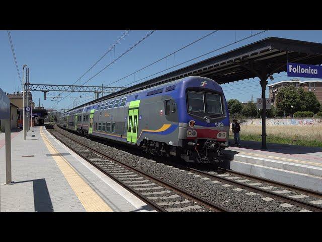 2023 - IT - Arrival of Trenitalia 464 loco with a regional train, in Follonica