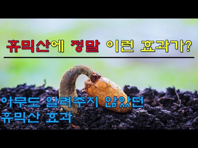 휴믹산에 정말 이런 효과가? 아무도 알려주지 않았던 휴믹산의 놀라운 효과들