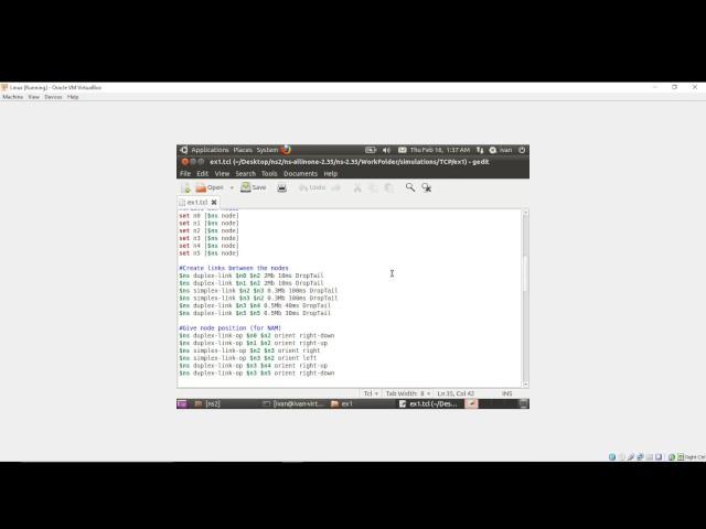 NS2 Tutorial: Run your first basic wired simulation scenario script in ns2.35 (ns2)