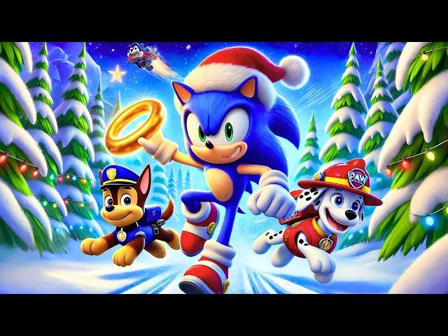 SONIC x PAW PATROL: SONIC Rescue CHASE From Evil SANTA| Sad Story | Sonic The Hedgehog 3 Animation