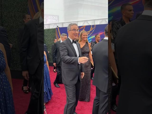 The Man. The Myth. The Legend. #JohnOliver has arrived at the #EMMYs.