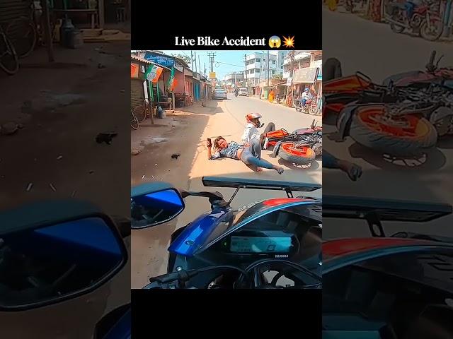 Live Bike Accident  #shorts #rider #bikeride #crash #accident #viral #motovlog #bikelife