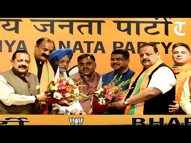 After resigning from National Conference, Devender Rana, Surjit Singh Slathia join BJP
