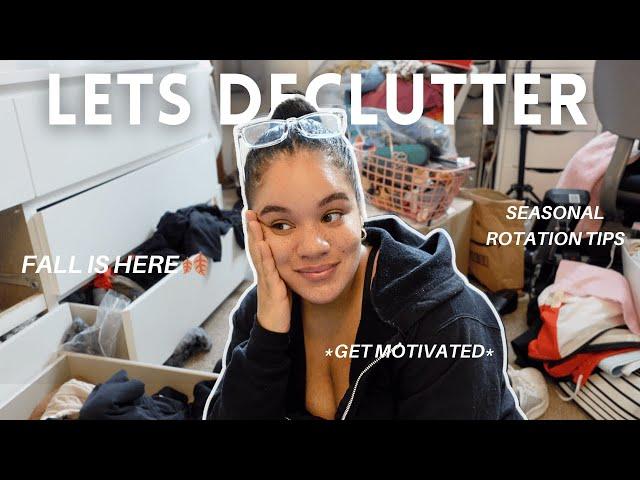 DECLUTTER ROUTINE + seasonal rotation, organization tips | lets get ready for FALL !