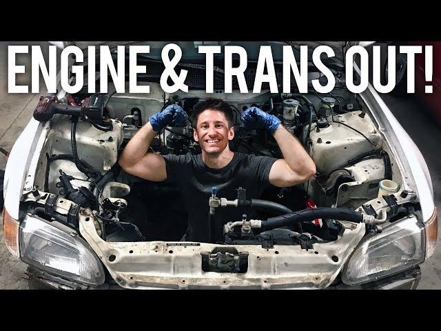 DIY ENGINE SWAP | 92 CIVIC ENGINE & TRANSMISSION REMOVAL