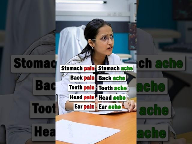 Ever got CONFUSED Stomach " Pain " or " Ache " #english #learnenglish #ielts #grammar #viralvideo
