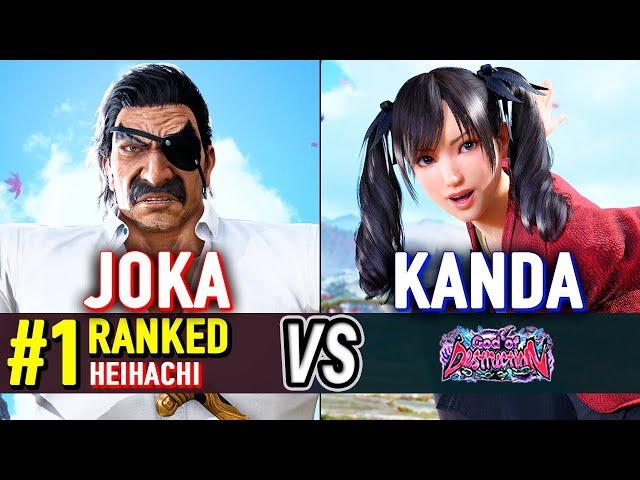 T8  JOKA (#1 Ranked Heihachi) vs KANDA (Xiaoyu)  Tekken 8 High Level Gameplay