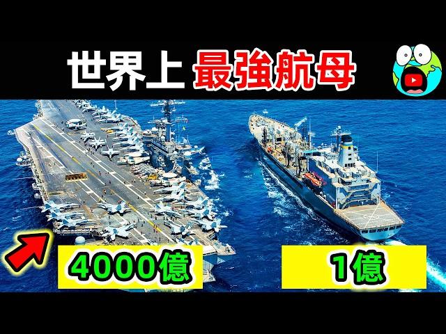 世界上最强的10艘航空母艦！俄羅斯只排第5，第一名造價高達4000億，可以摧毀一個國家。|#地球十大 #世界之最top #世界之最 #地球之最 #腦洞大開 #top10 #最強航母 #最大航母