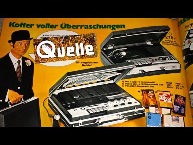 Quelle Katalog 70er Jahre Vintage Versandhauskatalog Zeitreise Tonbandgerät Technik Stereo Auto