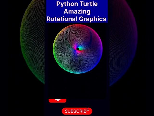 Python Turtle  Rotational Graphics #python #code #shorts